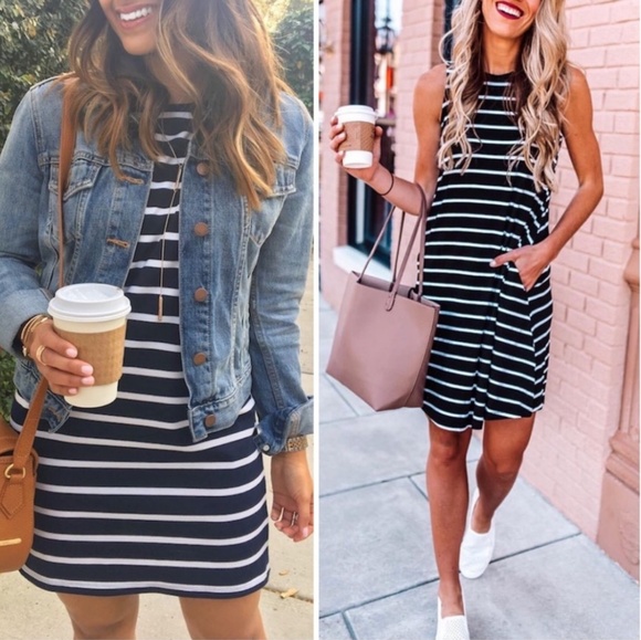 Boutique brand Dresses & Skirts - Navy Blue Swing Dress with White Dress